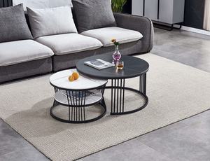 <span class=keywords><strong>Table</strong></span> <span class=keywords><strong>basse</strong></span> ronde contemporaine pliée en métal doré noir côté verre marbre pierre mdf <span class=keywords><strong>Table</strong></span> <span class=keywords><strong>gigogne</strong></span> en bois - Product Image 2