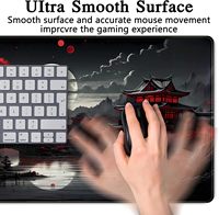 Alas Mouse Karet Besar XL Gaya Jepang Full Moon Extended Sublimation Gaming Mouse Pad Custom