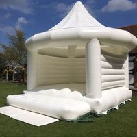 Tente gonflable de videur de mariage de maison blanche personnalisée de rebond château plein d'entrain des enfants pour des mariages