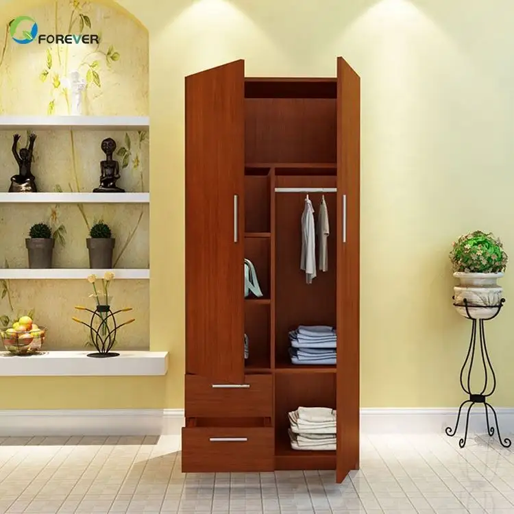 YQ JENMW özelleştirilmiş Modern 2 kapı MDF ahşap ahşap kıyafet dolabı BedroomWardrobe için giysi saklama kabine