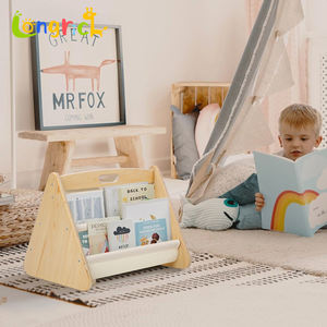Eco-Friendly Wooden <strong>Children</strong> <strong>s</strong> Book Shelf Lightweight, Child-Safe &amp; Easy-to-Access Storytime Stand - Product Image 4