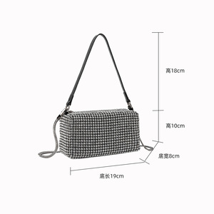 Sac de soirée de luxe en diamant pour femme, tendance, accrocheur, inspiré des créateurs, pour fête, mariage, bal de promo - Product Image 2