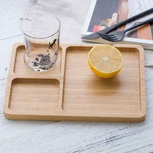 Plateau de service en bambou, couleur bois naturel, style simple, pour le petit-déjeuner, le thé, les fruits - Product Image 3
