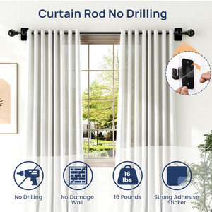 Современный самоклеящийся кронштейн для карниза из ПК без сверления, прочный, экологичный, с крючком для подвешивания штор, простая установка - Product Image 2