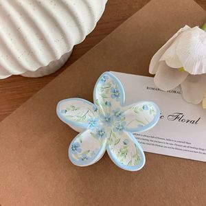 Pince à cheveux en forme d'œuf tendance avec motif floral imprimé UV pour femme - Product Image 5