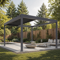 Pergola à toit rétractable électrique à lames orientables, design écologique, idéale pour balcon et repas en plein air inspirés de la nature – Meilleures ventes