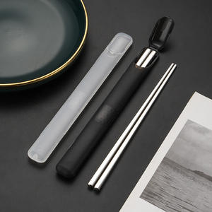 Portable Stainless Steel <b>Chopsticks</b> With Case Travel Outdoor Utensil <b>Set</b> For Adults Students Office Use - Product Image 3