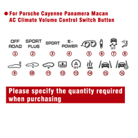 Bouton de commande de volume de climatisation 7PP907041A avec bande chromée pour Porsche Cayenne Panamera Macan, accessoires et pièces automobiles