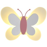 Applique murale rose 3D LED de dessin animé nordique moderne Butter Fly pour décoration intérieure