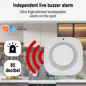 Détecteur intelligent WiFi, application Smart Life, compatible avec <span class=keywords><strong>Google</strong></span> Assistant Alexa, système <span class=keywords><strong>de</strong></span> sécurité incendie, capteur <span class=keywords><strong>de</strong></span> <span class=keywords><strong>fumée</strong></span>, fonctionne avec Tuya - Product Image 3