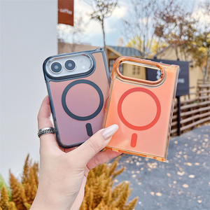 เคสโทรศัพท์แบบแข็งสีไล่ระดับโปร่งแสงสำหรับไอโฟน ดูโอ้ฝาครอบกันกระแทกแม่เหล็กสำหรับการชาร์จแบบไร้สายสำหรับไอโฟน ดูโอ้ - Product Image 2