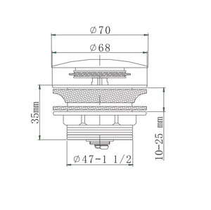 Bồn tắm Siphon bồn tắm chất thải tràn bồn tắm cống cắm tràn Ống Pop Up tắm drainer - Product Image 3