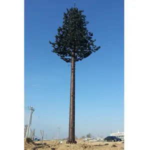 15M 20M 25M 30M 35 Meter Monopoolrooster Staalontwerp 5G Tv Cellulaire Camouflage Telecom Toren Microgolfantenne Dennenboom Mast