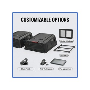Cubierta Rígida para Camioneta Mitsubishi Triton L200 2019-2023, Cubierta de Aluminio Impermeable con Cierre, Sin Necesidad de Perforación, Cubierta para Plataforma de Carga - Product Image 5