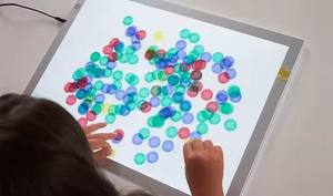 TOP enfants sensoriel boîte à lumière LED Montessori maternelle activité Table lumineuse meubles préscolaires pépinière bébé Table de jeu - Product Image 3