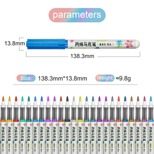 Venta al por mayor, precio barato, 24 colores, <span class=keywords><strong>tipo</strong></span> líquido directo, bolígrafos de pintura acrílica, DIY rotulador de pintor, juego de <span class=keywords><strong>rotuladores</strong></span> de pintura acrílica - Product Image 3