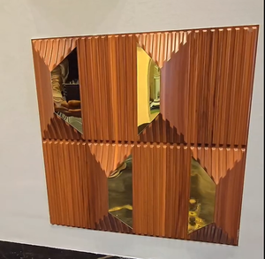 Hàng thủ công mới tráng gương PVC Tấm tường không thấm nước bằng đá cẩm thạch văn phòng bức tường trần trang trí cho khách sạn 3D mô hình dự án - Product Image 1