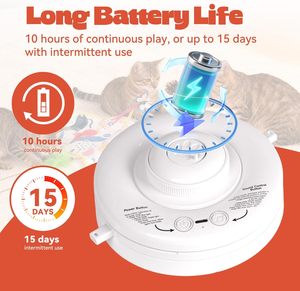 مجموعة ألعاب القطط التفاعلية 4 في 1 القابلة لإعادة الشحن من دونسوري، تتضمن ألعاب على شكل فراشة وريش للقطط الداخلية مع تصميم صوتي لجميع السلالات - Product Image 6