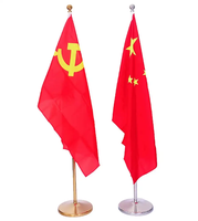 Support de drapeau en aluminium personnalisé, base de fanion de table élégante pour bureau, réglable, étanche, couleur personnalisée, utilisation publicitaire, fabrication en usine
