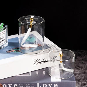 Lampe à huile en verre cylindrique, design Art Déco, aromathérapie, mariage, Noël, décoration de bureau, ornement pour la maison - Product Image 3