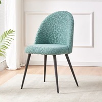 Chaise de salle à manger et de maquillage de style nordique moderne minimaliste en tissu technique, dossier de luxe léger pour chambre à coucher et réunions