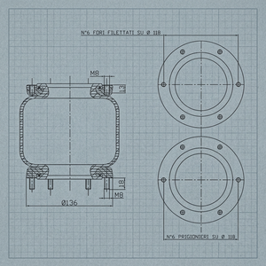 ระบบกันสะเทือนแบบลม Gart Bellows สำหรับถุงลม GA279.1.152 - Product Image 2