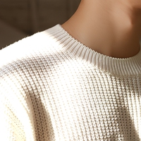 Pull en maille pour homme, style coréen, effet deux pièces, coupe ample, grande taille, pour l'automne et l'hiver