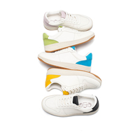 Baskets pour femmes avec patch coloré sur le talon - Chaussures décontractées respirantes pour un usage quotidien, options multicolores