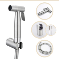 Haute qualité pas cher combinaison doux WC en acier inoxydable douche à main bidet toilette pistolet Kit ensemble