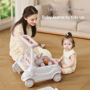 Andador para Bebés 3 en 1 Multifuncional, Juguete de Empuje de Plástico para Aprender a Caminar, Anti-Piernas en O - Product Image 2