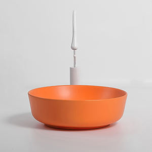 Lavabo de Table en céramique, mat, Orange, vert, <span class=keywords><strong>noir</strong></span>, gris, rond, vasque à <span class=keywords><strong>main</strong></span>, salle de bains, évier, 1 pièce - Product Image 4