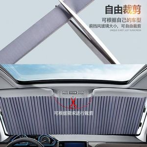 Automatic Retractable Sunshade For Car Windshield Aluminum Foil Heat Insulation Interior Protection General Use - Product Image 3