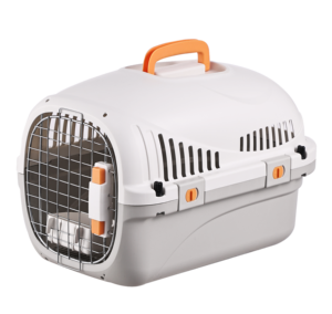 Cage de transport <span class=keywords><strong>pour</strong></span> animaux de compagnie 304 avec porte chromée, bol, séparateur d'urine, puits de lumière et option personnalisable - Product Image 1