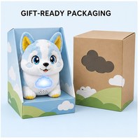 Chien AI aux yeux émotionnels, compagnon câlin pour les nuits calmes, présence apaisante pour les enfants, confort doux à chaque instant