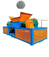 Mini pesado pequeno eixo duplo industrial ferro alumínio esmagando a máquina, sucata Metal Shredder