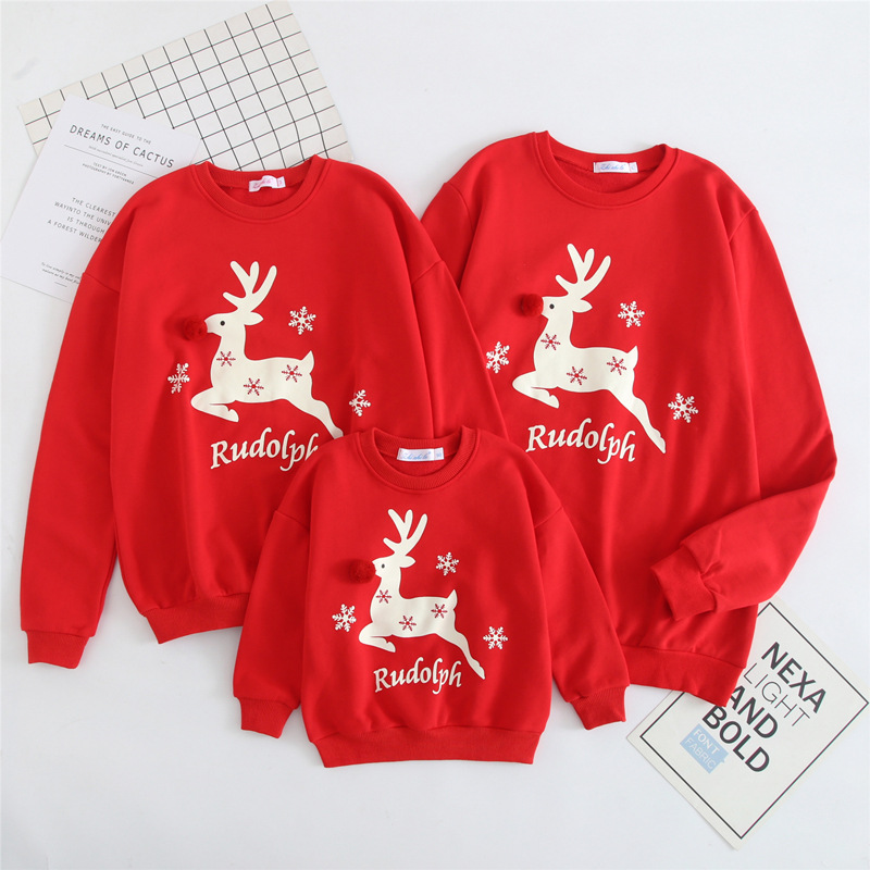 Худи с капюшоном для родителей и детей на новый год, свитшоты для мамы, папы и сына, для дочери