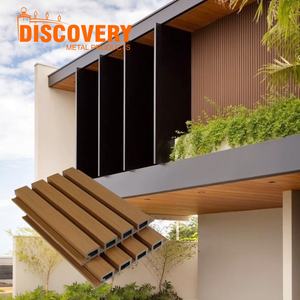 Revestimiento de Pared Exterior de PVC WPC Impermeable, Ignífugo, Ecológico y Resistente a la Humedad, Diseño Moderno, <span class=keywords><strong>219</strong></span>*26mm, Acanalado, para Oficina/Escuela - Product Image 5