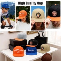 Topi Baseball katun 6 Panel, topi bisbol, topi katun datar, logo cetak, bordir kustom, mode, grosir