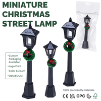 Guirnalda Navideña y Farola para Casa de Muñecas en Miniatura, Escala 1:12, Decoración para Exteriores, Compra al por Mayor, Precio de Fábrica, Kit de Artículos