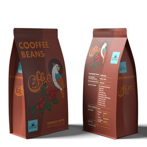 PM Custom ODM Eco-Friendly Biodegradable Plastic Food Bags 12oz 2LB 5LB Flat Bottom for <b>Coffee</b> <b>Beans</b> Pet Food Valve Zipper - Product Image 6