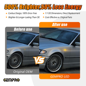 Luz Intermitente Lateral Ámbar para BMW Serie 3 E46 E36, Luz de Posición Lateral, Accesorios para Automóviles - Product Image 5