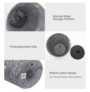 Maceta decorativa de <span class=keywords><strong>piedra</strong></span> de granito HUAJIN, maceta de plástico de <span class=keywords><strong>piedra</strong></span> de imitación para jardín o uso doméstico - Product Image 6