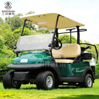 Voiturette de golf électrique de luxe personnalisée SANCHUAN à 2 places pour le tourisme et les centres de villégiature
