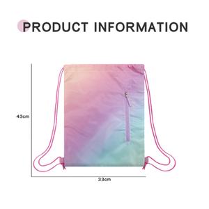 Sac à dos à cordon personnalisé en gros, imperméable, en polyester et nylon, avec logo promotionnel imprimé, idéal pour le shopping - Product Image 2