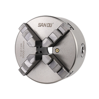 Mandrin de tour auto-centrant SANOU K12-125 à 4 mors, 160 mm, HRC 55-62, précision 0,05 mm, serrage manuel pour pièces carrées et rondes