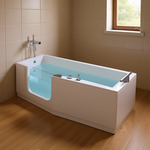 อ่างอาบน้ำไอริส 160 x 70 ซม. ด้านซ้าย พร้อมโครงและก๊อกน้ำ สำหรับผู้สูงอายุ - Product Image 3