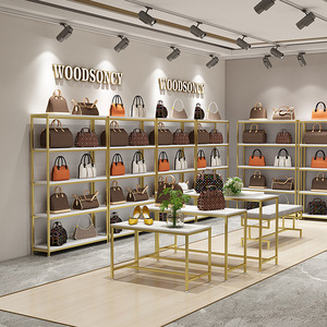 Cửa Hàng Giày Đặc Biệt Tầng-Đứng Sắt Lưu Trữ Giá Hiển thị Giày Và Túi Xách Kệ Cho Quần Áo Túi Bán Rackshop Thiết Kế - Product Image 3