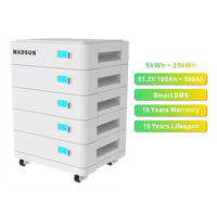 Madsun Système ESS 25kwh 15kwh 10kwh Stockage domestique batterie lifepo4 48V 51.2V 200AH 500AH 300Ah