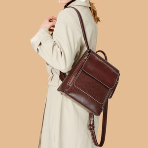 Sacs à dos AndoBag pour femmes, en cuir de vache véritable, grande capacité, sac à bandoulière, cuir ciré, sac à dos rétro, sac à main pour femme 5232 # - Product Image 2