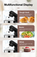 Mélangeur électrique sur socle pour pâte alimentaire de bonne qualité, 4L, tête inclinable compacte avec support/table extractible